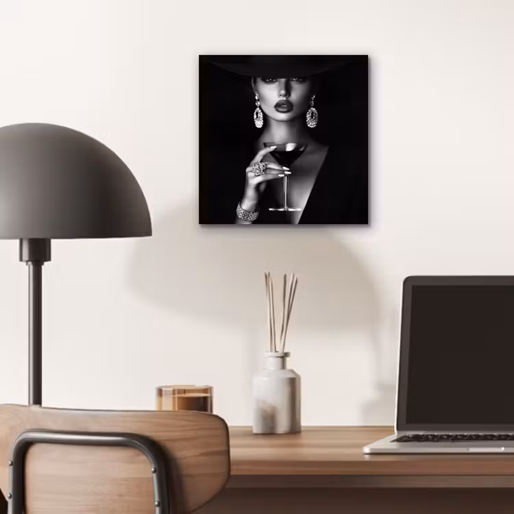 Aluminium schilderij - Vrouw - Cocktail - Chic — 6