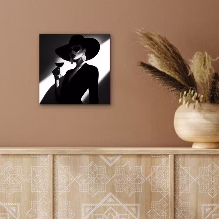 Aluminium schilderij - Vrouw - Wijn - Chic — 5
