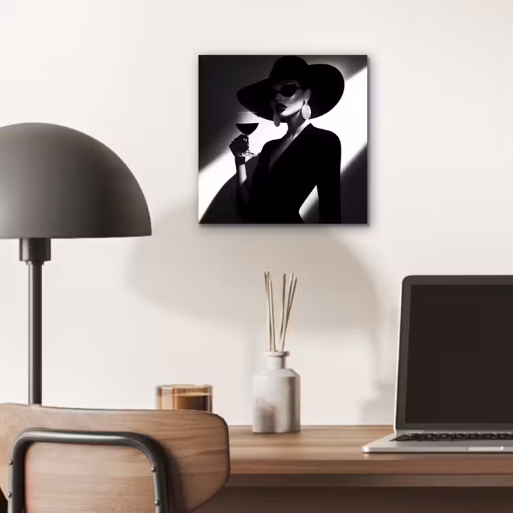 Aluminium schilderij - Vrouw - Wijn - Chic — 6