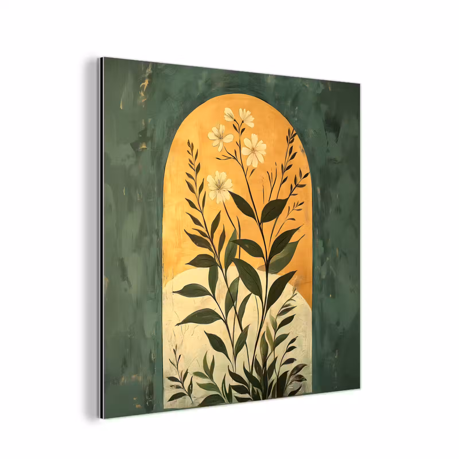 Aluminium schilderij - Plant - Bloemen - Wit — 1