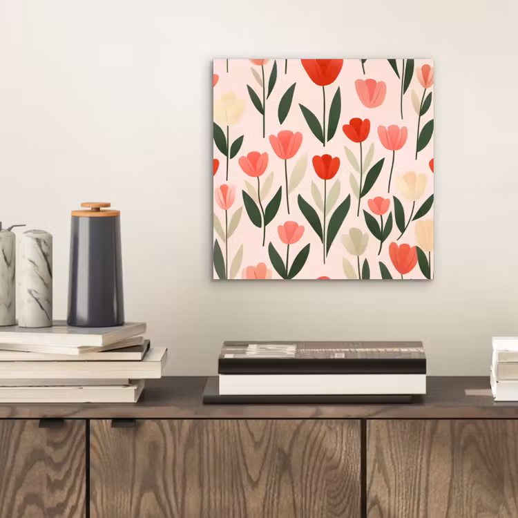 Aluminium schilderij - Tulpen - Modern - Roze — 2