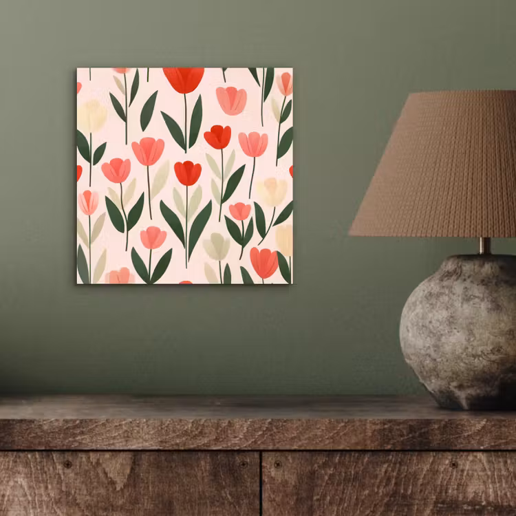 Aluminium schilderij - Tulpen - Modern - Roze — 3
