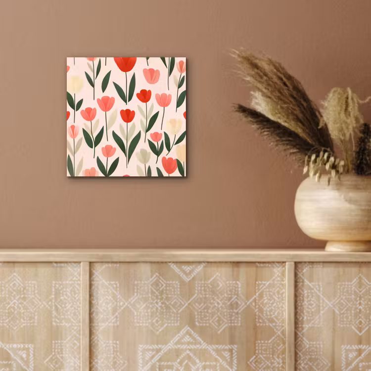 Aluminium schilderij - Tulpen - Modern - Roze — 5