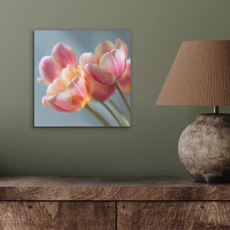 Aluminium schilderij - Tulpen - Roze - Stelen — 3