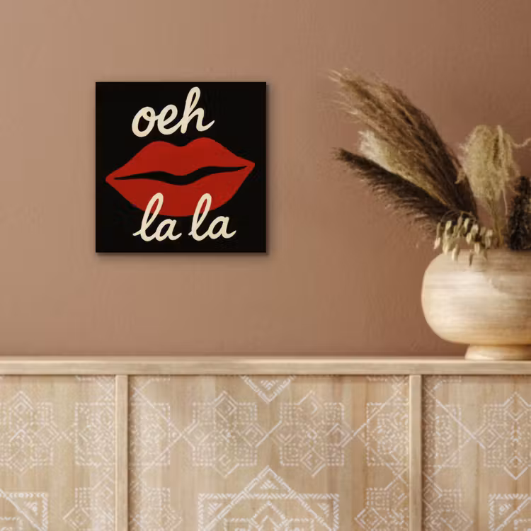 Aluminium schilderij - Lip - Rood - Quote — 5