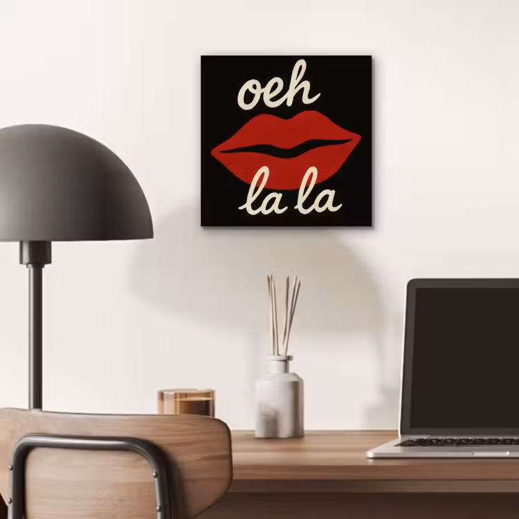 Aluminium schilderij - Lip - Rood - Quote — 6