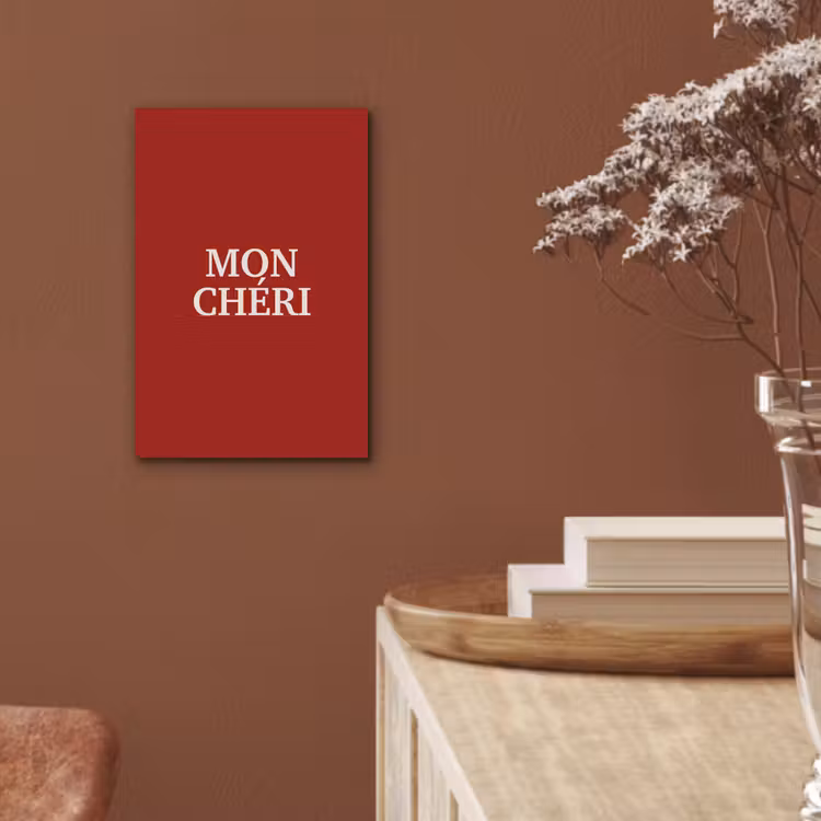 Aluminium schilderij - Rood - Frans - Quotes — 5