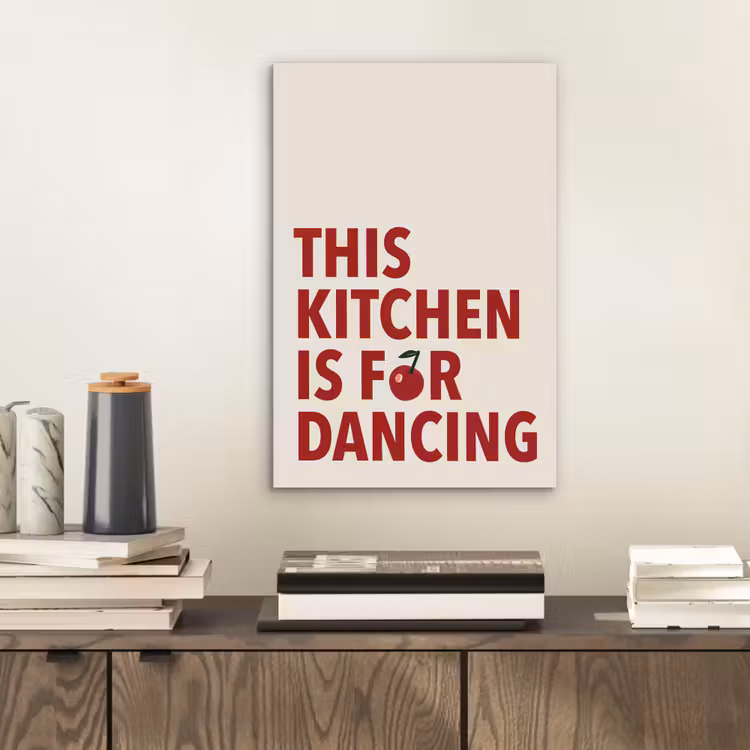 Aluminium schilderij - Rood - Quote - Kersen — 2