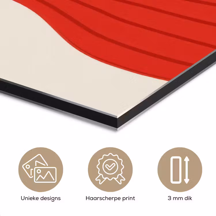Aluminium schilderij - Silhouet - Hond - Trui - Rood — 7