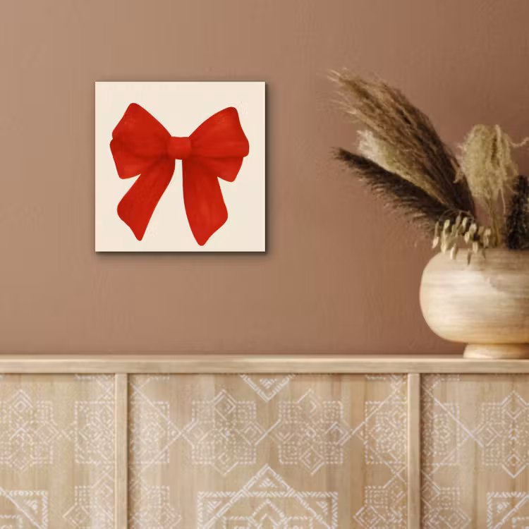 Aluminium schilderij - Strik - Symmetrisch - Rood - Lint — 5