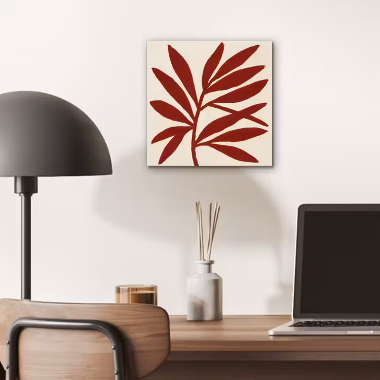 Aluminium schilderij - Tak - Bladeren - Rood — 6