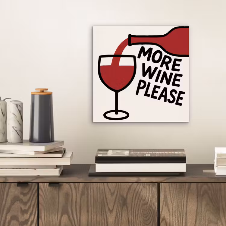 Aluminium schilderij - Wijnfles - Quote - Rood - Glas — 2