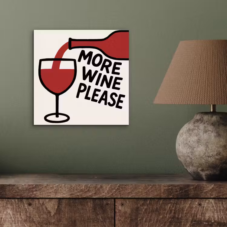 Aluminium schilderij - Wijnfles - Quote - Rood - Glas — 3