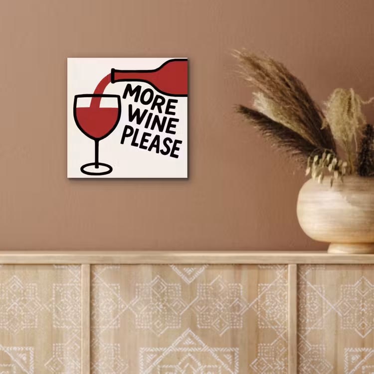 Aluminium schilderij - Wijnfles - Quote - Rood - Glas — 5