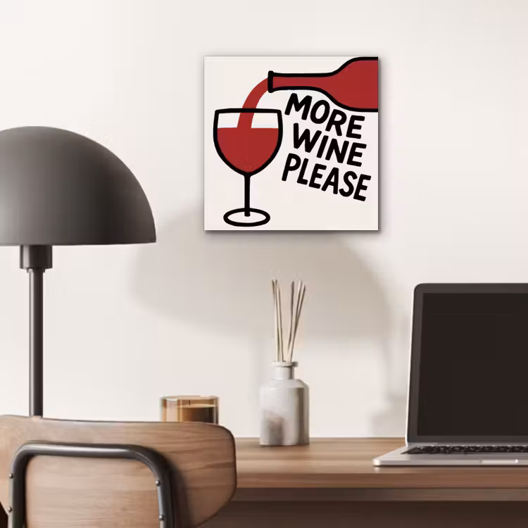 Aluminium schilderij - Wijnfles - Quote - Rood - Glas — 6