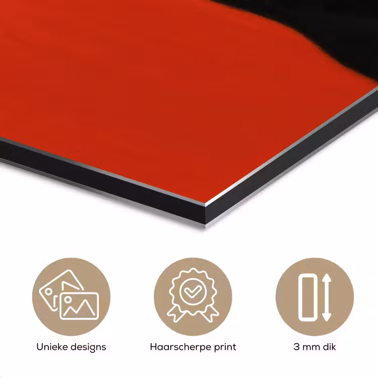 Aluminium schilderij - Windhond - Minimalistisch - Rood — 7