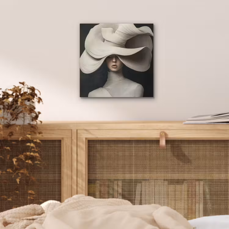 Aluminium schilderij - Modern - Vrouw - Hoed — 4