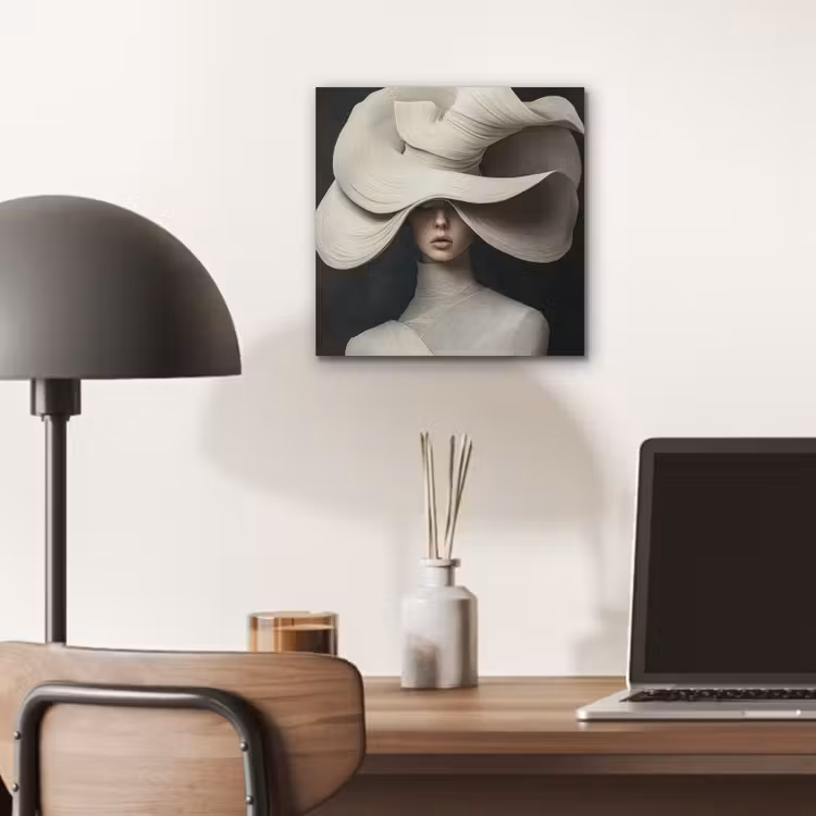 Aluminium schilderij - Modern - Vrouw - Hoed — 6