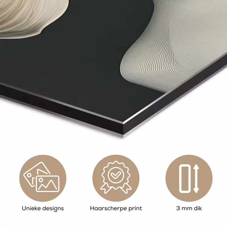 Aluminium schilderij - Vrouw - Beige - hoed — 7
