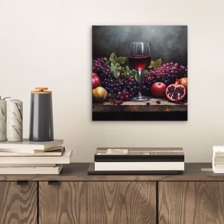 Aluminium schilderij - Wijn - Fruit - Stilleven — 2