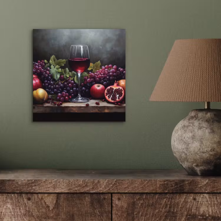 Aluminium schilderij - Wijn - Fruit - Stilleven — 3
