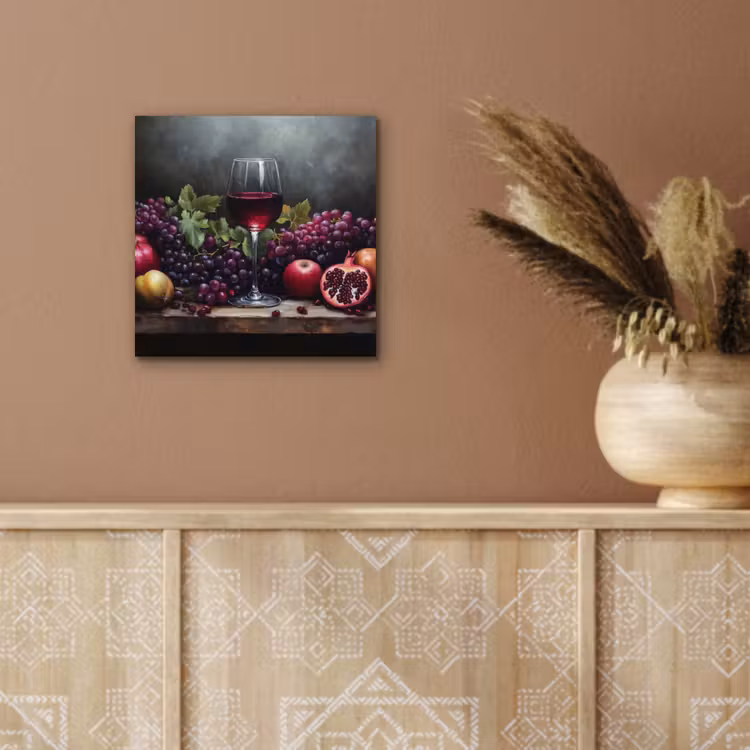 Aluminium schilderij - Wijn - Fruit - Stilleven — 5