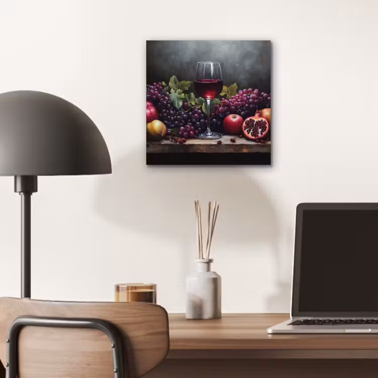 Aluminium schilderij - Wijn - Fruit - Stilleven — 6
