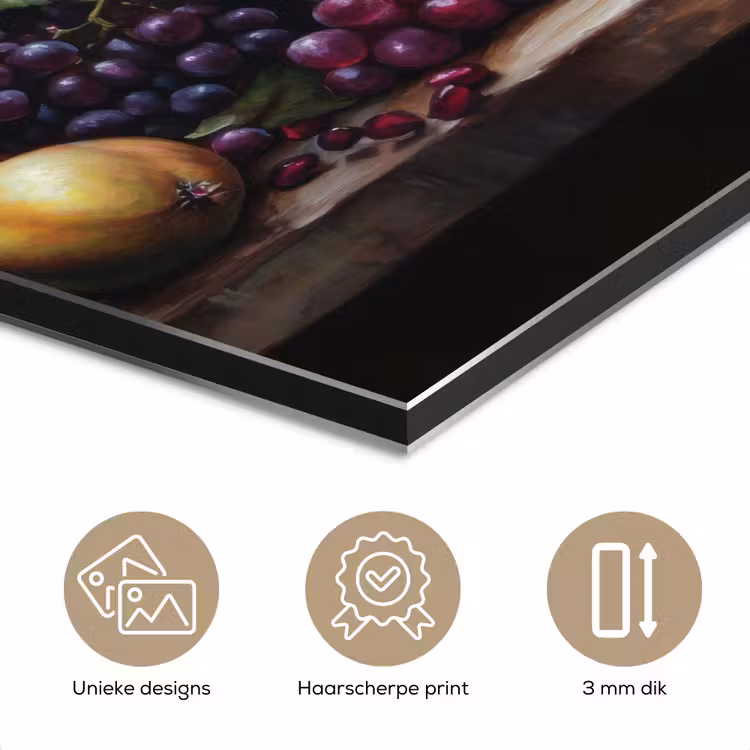 Aluminium schilderij - Wijn - Fruit - Stilleven — 7