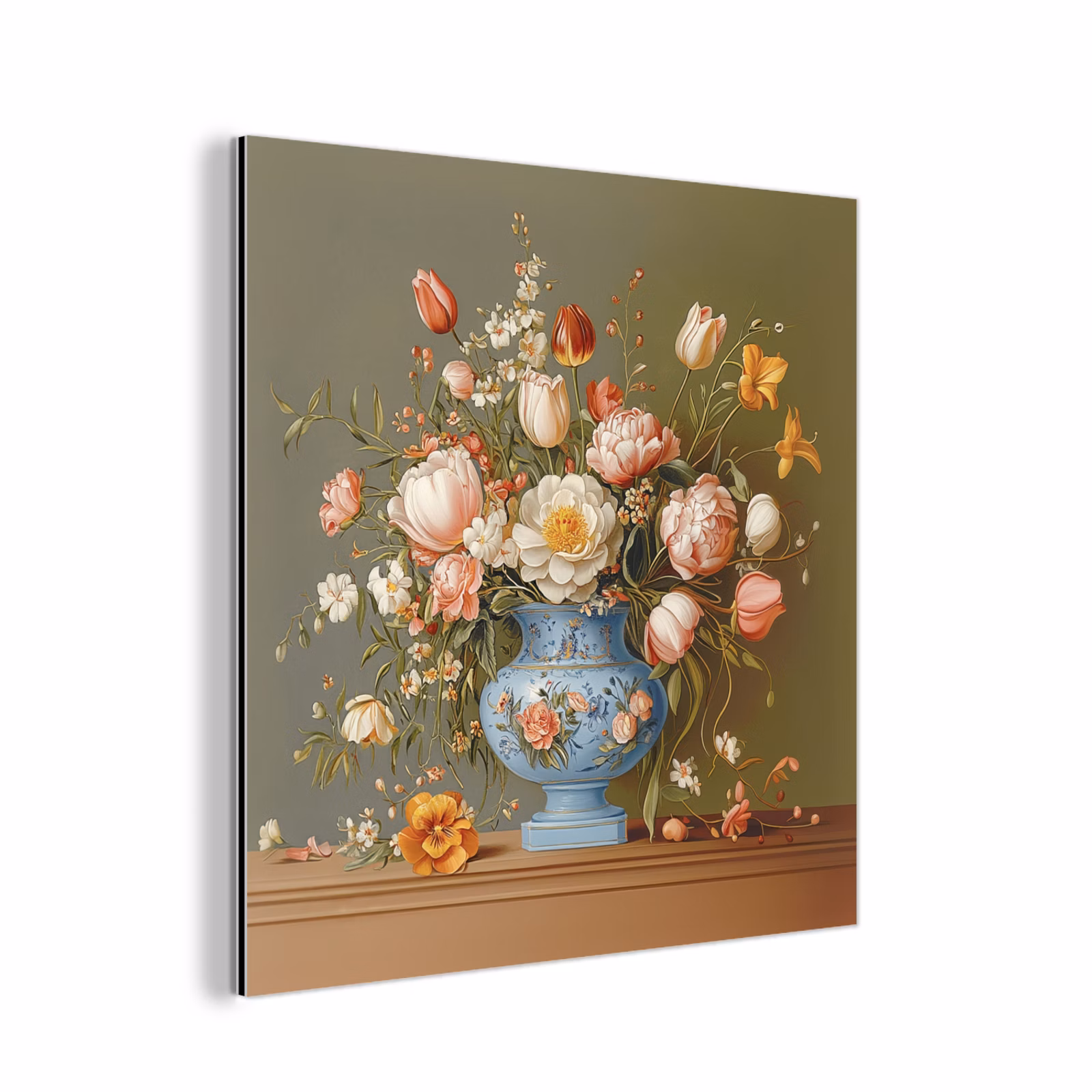 Aluminium schilderij - Neutral - Bloemen - Boeket - Vaas — 1