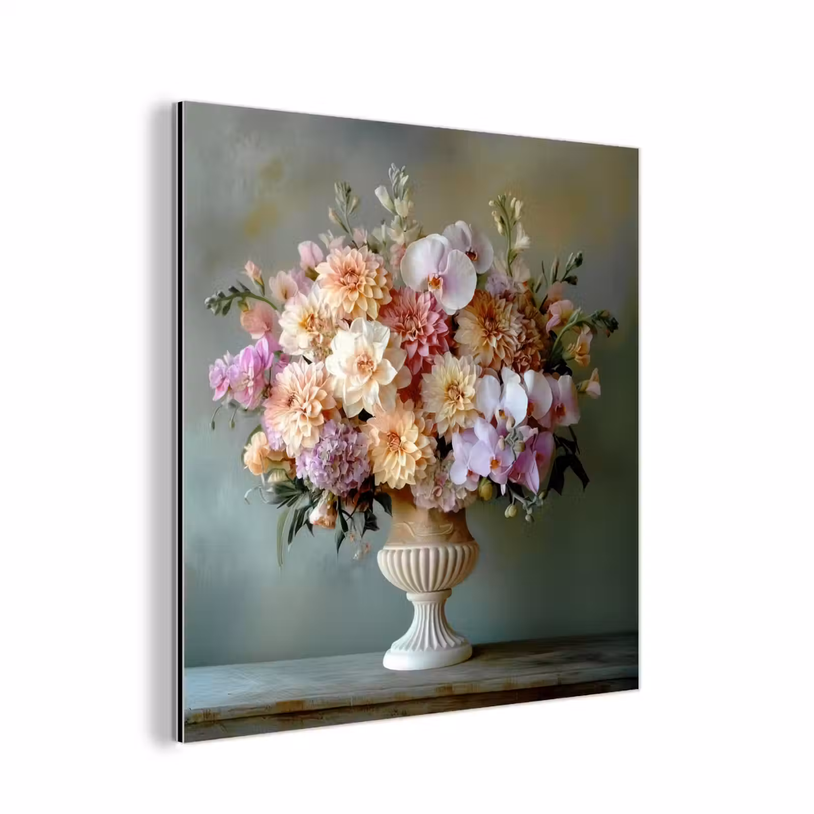 Aluminium schilderij - Orchidee - Boeket - Vaas - Bloemen — 1