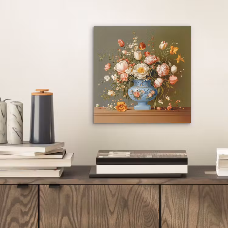 Aluminium schilderij - Neutral - Bloemen - Boeket - Vaas — 2