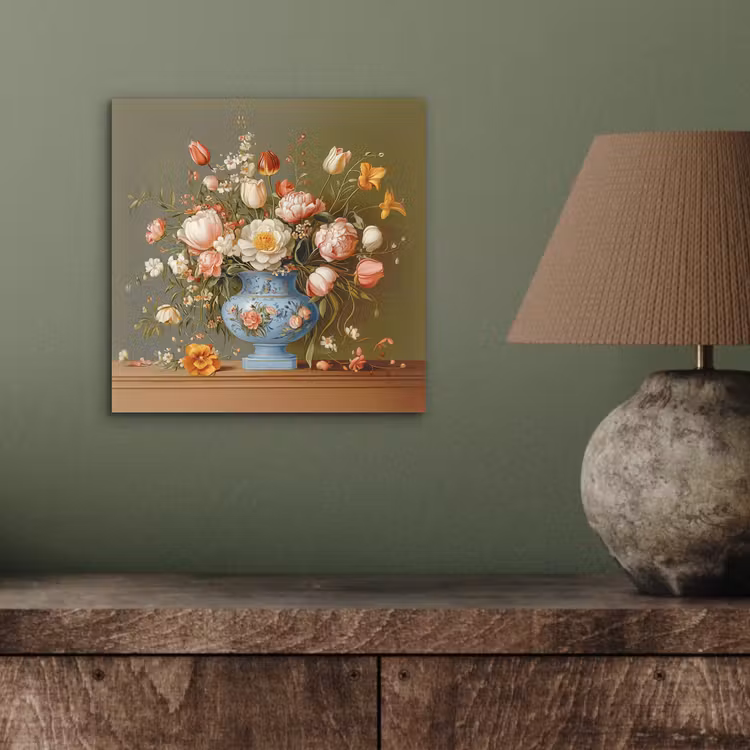 Aluminium schilderij - Neutral - Bloemen - Boeket - Vaas — 3