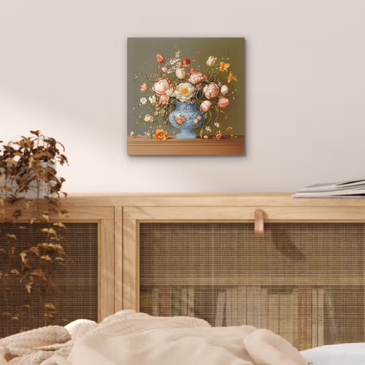 Aluminium schilderij - Neutral - Bloemen - Boeket - Vaas — 4