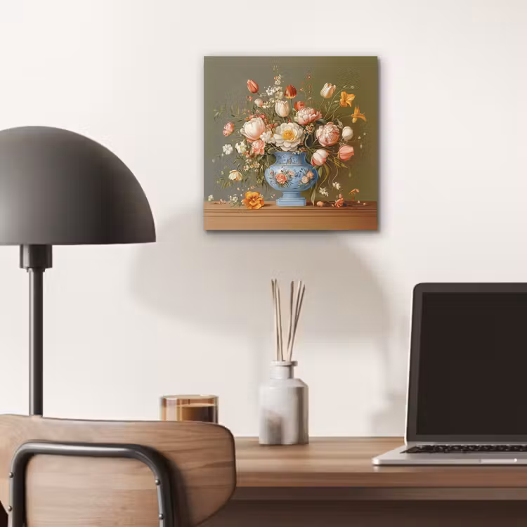 Aluminium schilderij - Neutral - Bloemen - Boeket - Vaas — 6