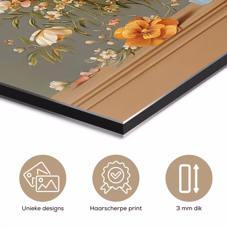 Aluminium schilderij - Neutral - Bloemen - Boeket - Vaas — 7