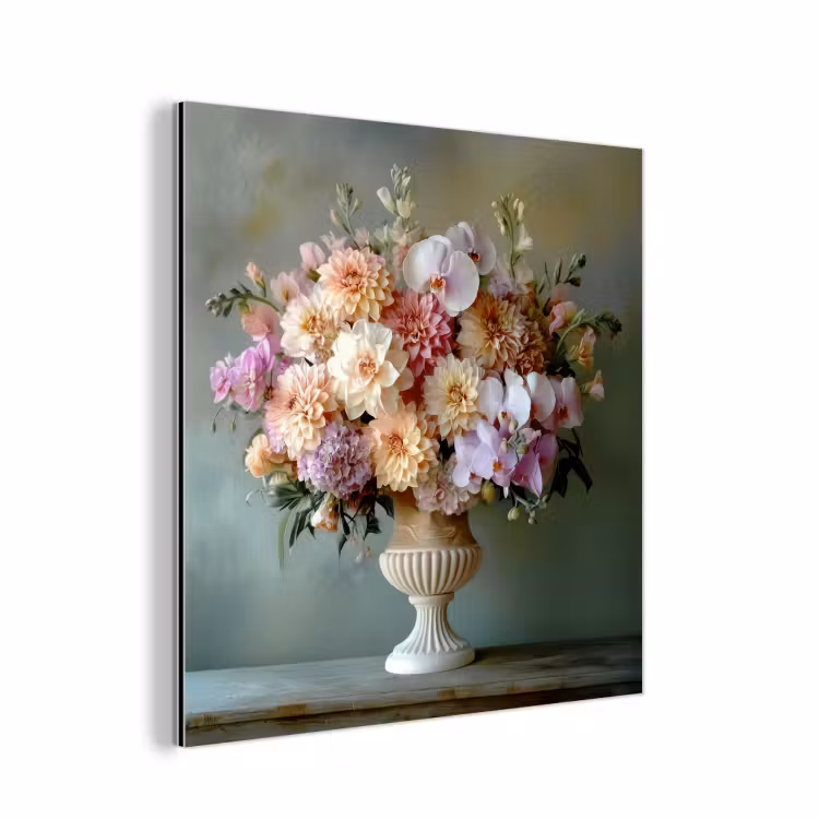 Aluminium schilderij - Orchidee - Boeket - Vaas - Bloemen — 1