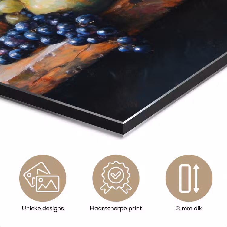 Aluminium schilderij - Rustiek - Stilleven - Fruit — 7