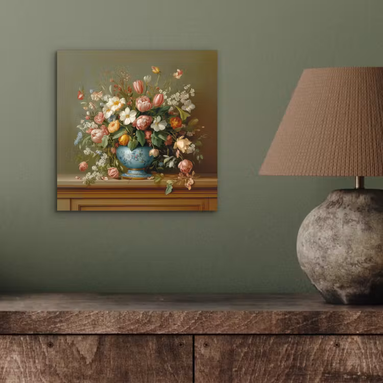 Aluminium schilderij - Vaas - Pastel - Kleuren - Bloemen — 3