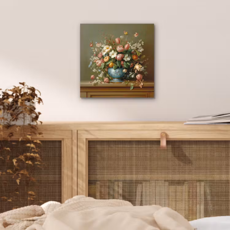 Aluminium schilderij - Vaas - Pastel - Kleuren - Bloemen — 4