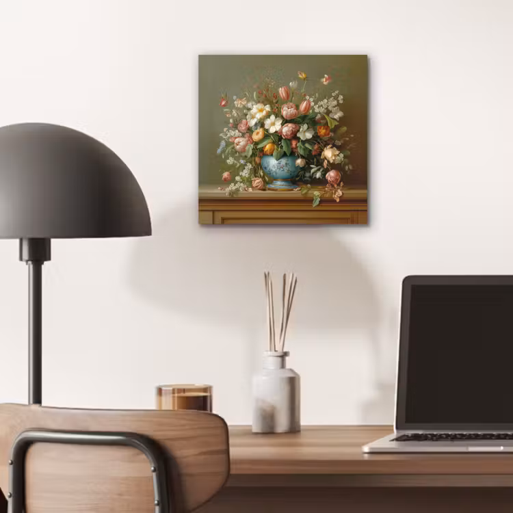 Aluminium schilderij - Vaas - Pastel - Kleuren - Bloemen — 6
