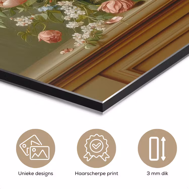 Aluminium schilderij - Vaas - Pastel - Kleuren - Bloemen — 7