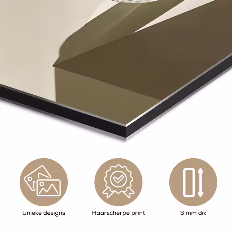 Aluminium schilderij - Matcha - Glas - Groen - Minimalistisch — 7