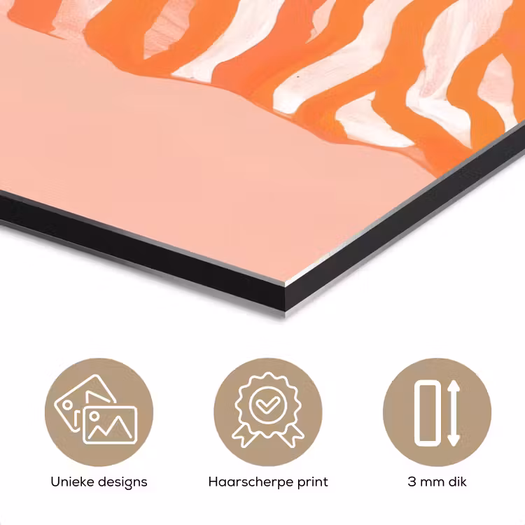 Aluminium schilderij - Meisje - Deken - Gestreept - Oranje — 7