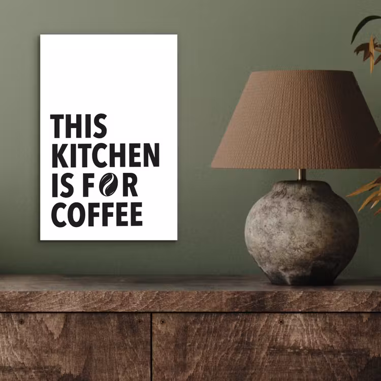 Aluminium schilderij - Quotes - Koffie - Bonen - Modern — 3
