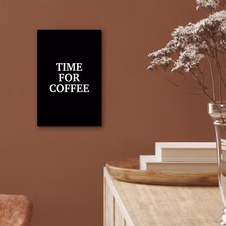 Aluminium schilderij - Quotes - Letters - Koffie - Zwart — 5