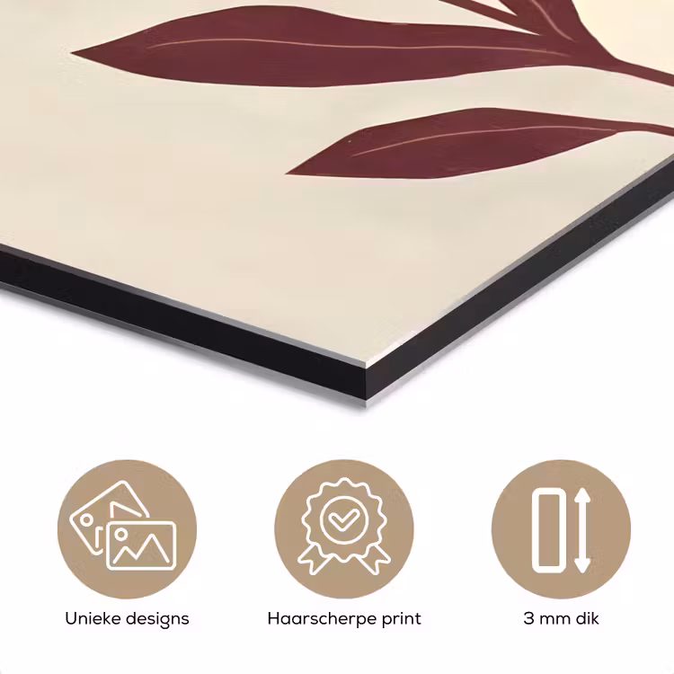 Aluminium schilderij - Vrouw - Minimalistisch - Bloem — 7