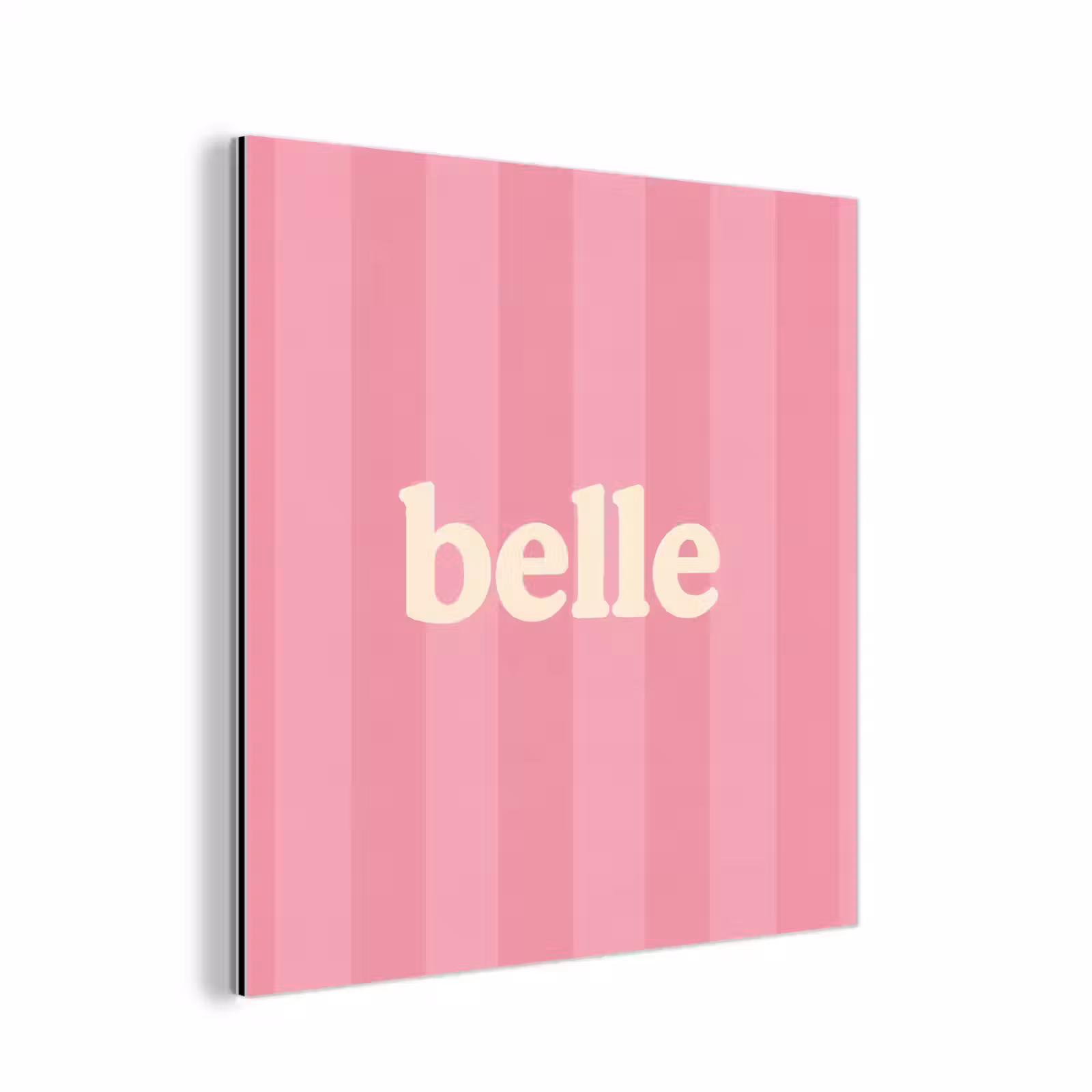 Aluminium schilderij - Roze - Gestreept - Belle — 1