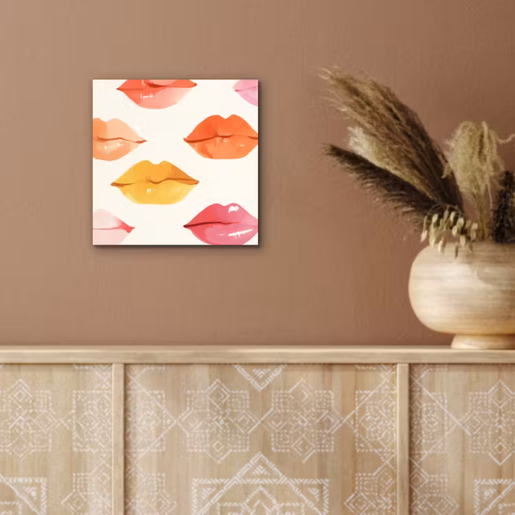 Aluminium schilderij - Lippen - Kleurrijk - Glanzend — 5