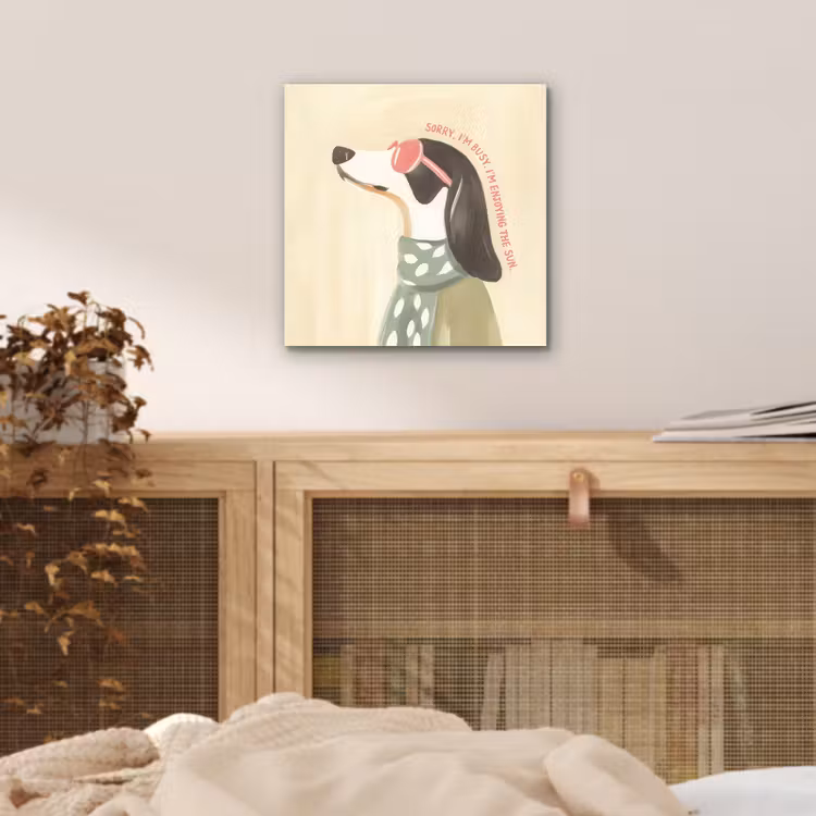 Aluminium schilderij - Quote - Hond - Zonnebril — 4