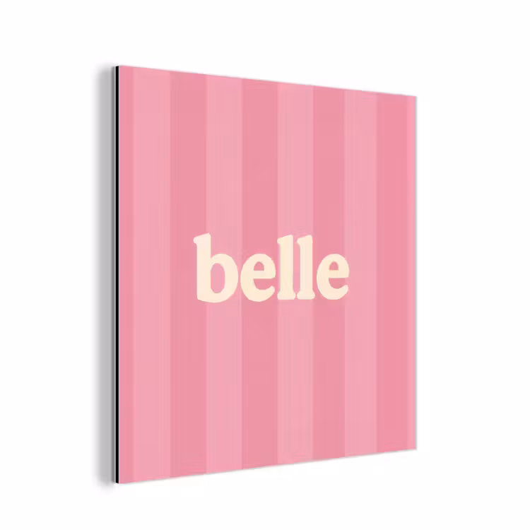 Aluminium schilderij - Roze - Gestreept - Belle — 1